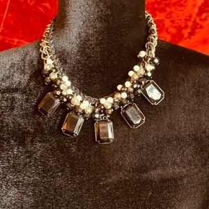 Black and White Statement Necklace